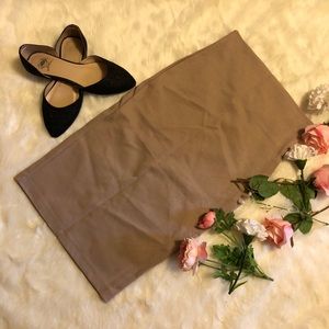 Forever 21 Nude Midi Length Pencil Skirt NWOT